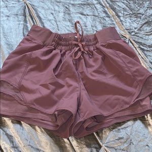 Purple athletic shorts